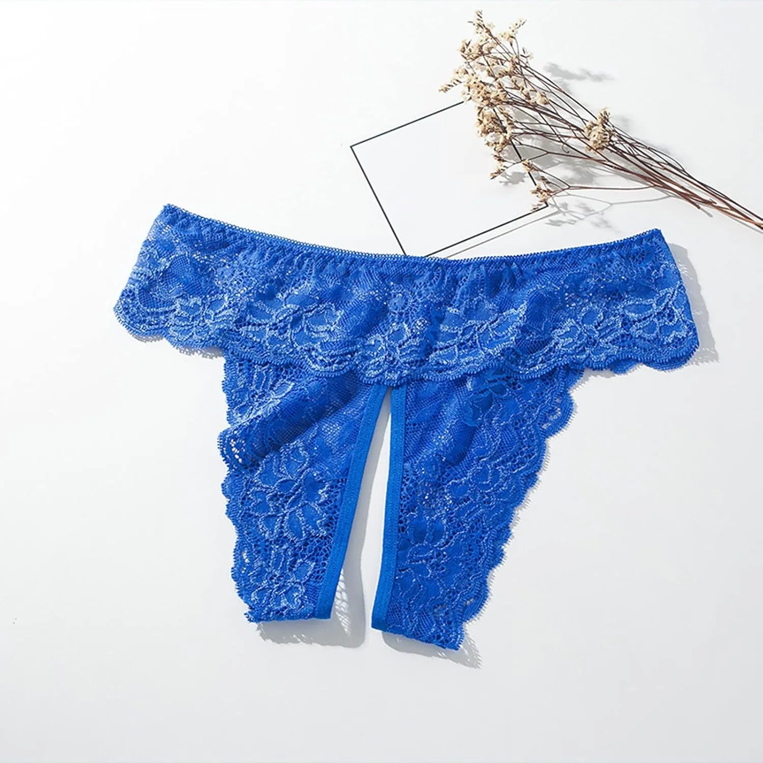2024 Underwear for Women Womens Sexy Lace Panties Thong Low Rise Cotton Underwear Cutout Womens Sexy Lingerie