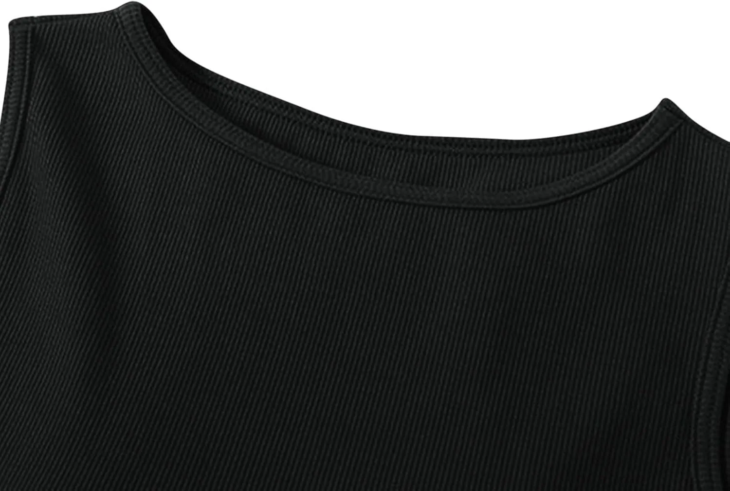 2025 Tank Tops for Women Lightweight Breathable Solid Color Smooth Tanks Round Neck Stretchy Wide Strip Undershirt