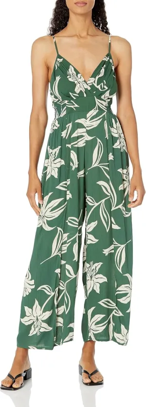 Angie Womens Women's V Surplus Jumpsuit With Slit Leg