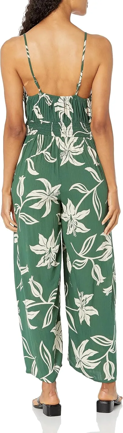 Angie Womens Women's V Surplus Jumpsuit With Slit Leg