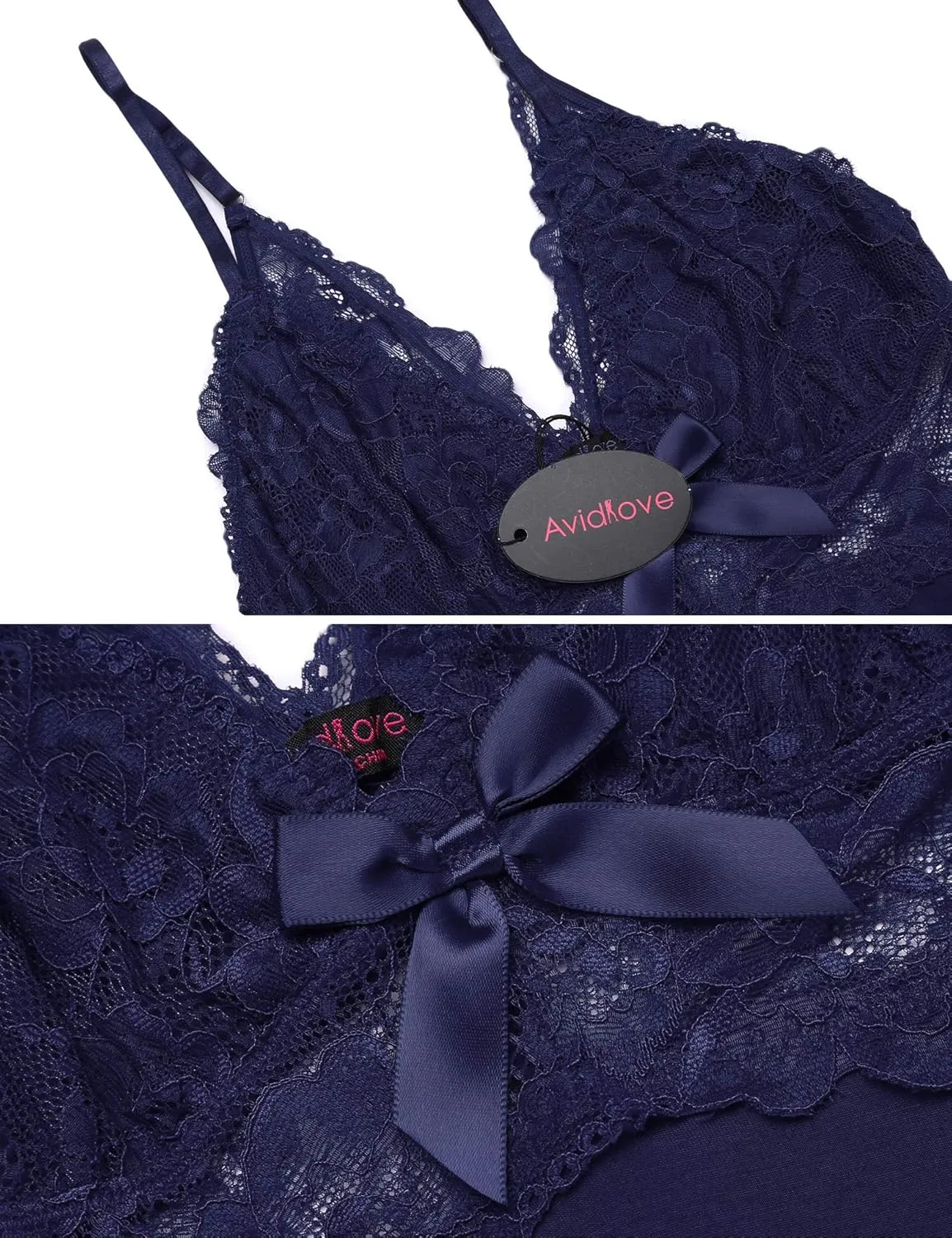 Avidlove Women Lingerie Sexy Chemise Nightgown Lace Babydoll Full Slip Dress Sleepwear