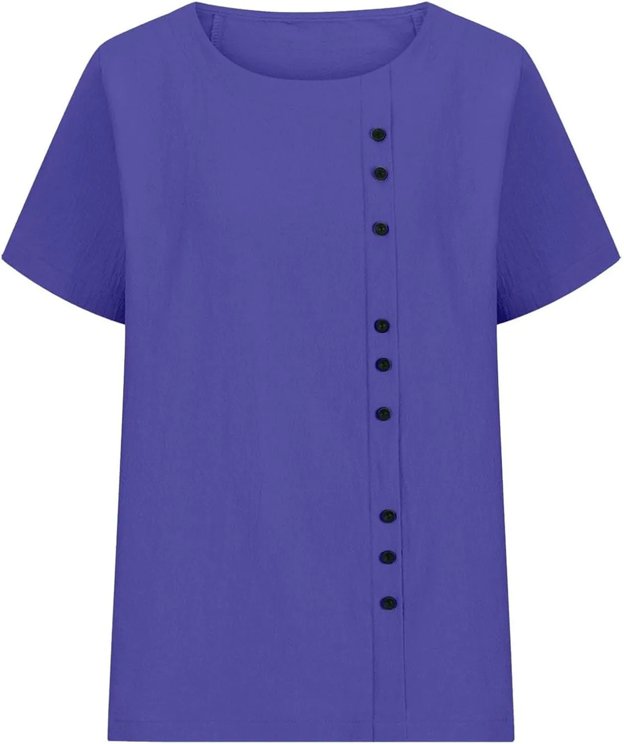 Baggy Linen Button Up Shirts For Women Retro Embroidery/Printed Tees Cotton Linen Short Sleeve Summer Loose Blouse