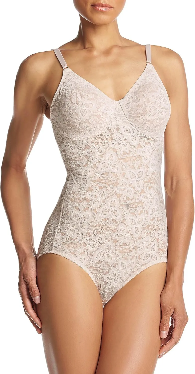 Bali womens Lace 'N Smooth Shaper Df8l10 shapewear bodysuits, Rosewood, 36C US