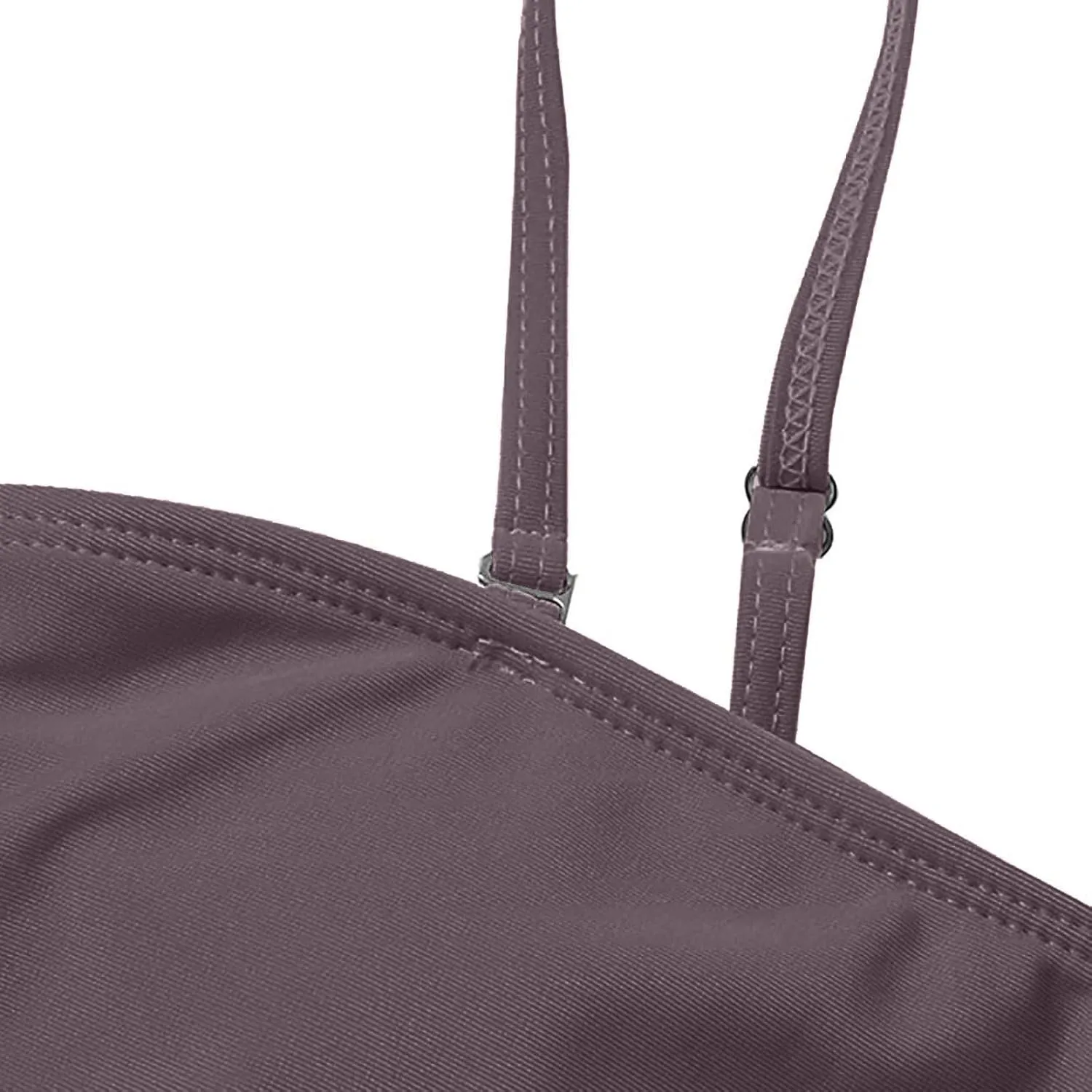 Bandeau Swimsuits for Women, Strapless 2 Piece Sets Bating Suits, Sexy Off Shoulder Summer Swimwear with Bottoms
