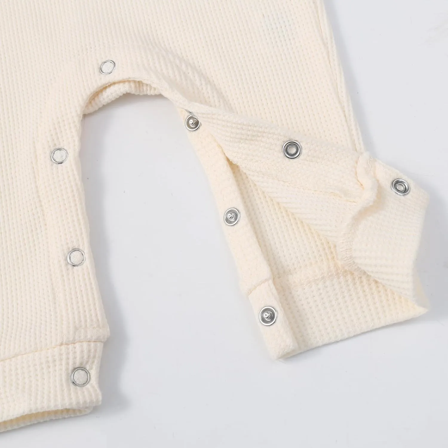 BeiVSlley 2-Pack Newborn Baby Unisex Summer Romper - Sleeveless Ruffle Tank Snap, Waffle Knit Cotton Jumpsuits Outfit