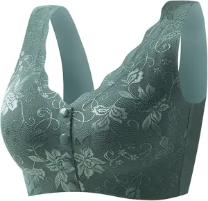 Bras for Women Front Buckle Lace No Ring Bra Seamless Nursing Bra Underwire Tank Tops Plus Size Soft Bras
