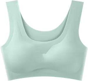 Bras for Women No Underwire Plus Size Seamless Wireless Push up Bra Ultra Comfort Soft Ice Silk Sports Yoga Underwear