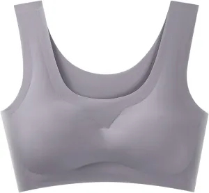 Bras for Women No Underwire Plus Size Seamless Wireless Push up Bra Ultra Comfort Soft Ice Silk Sports Yoga Underwear