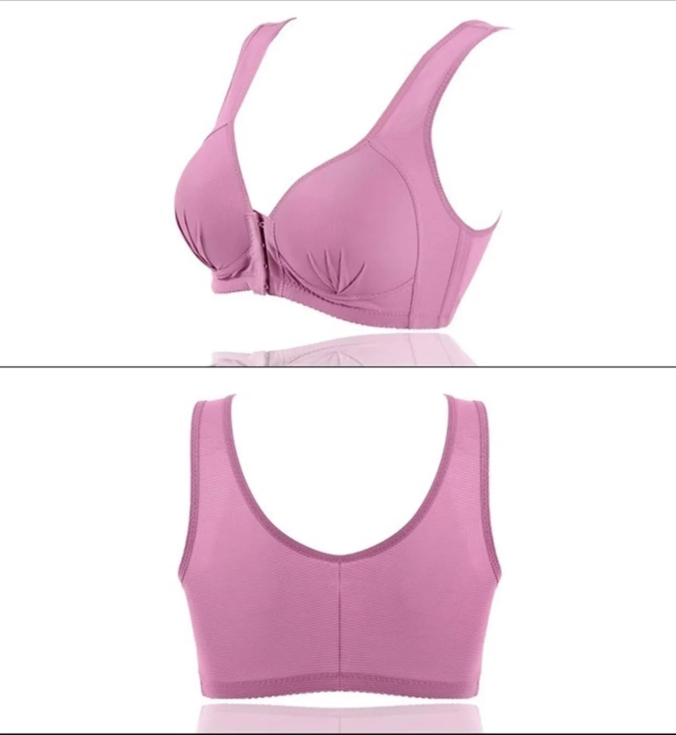 Bras for Women Seamless Sports Wirefree High Impact Support Yoga Plus Size Front Button Thin Gather Auxiliary Breast