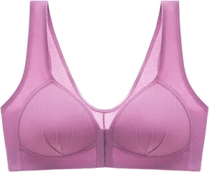 Bras for Women Seamless Sports Wirefree High Impact Support Yoga Plus Size Front Button Thin Gather Auxiliary Breast