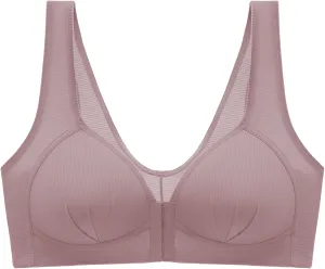 Bras for Women Seamless Sports Wirefree High Impact Support Yoga Plus Size Front Button Thin Gather Auxiliary Breast