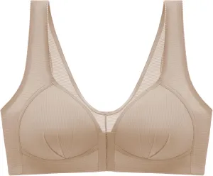 Bras for Women Seamless Sports Wirefree High Impact Support Yoga Plus Size Front Button Thin Gather Auxiliary Breast