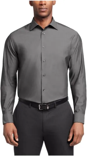 Calvin Klein Men's Dress Shirt Regular Fit Herringbone Stretch