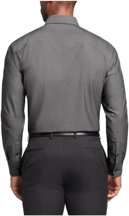Calvin Klein Men's Dress Shirt Regular Fit Herringbone Stretch