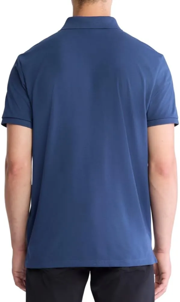 Calvin Klein Men's Smooth Cotton Monogram Logo Polo Shirt