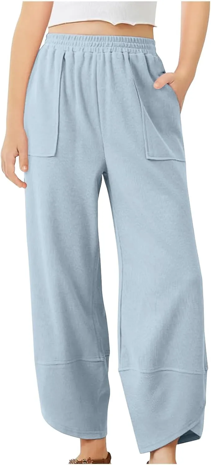 Cargo Sweatpants for Boys Girls High Elastic Waisted Bottom Hip Hop Dance Jogger Pants Versatile Streetwear Pants