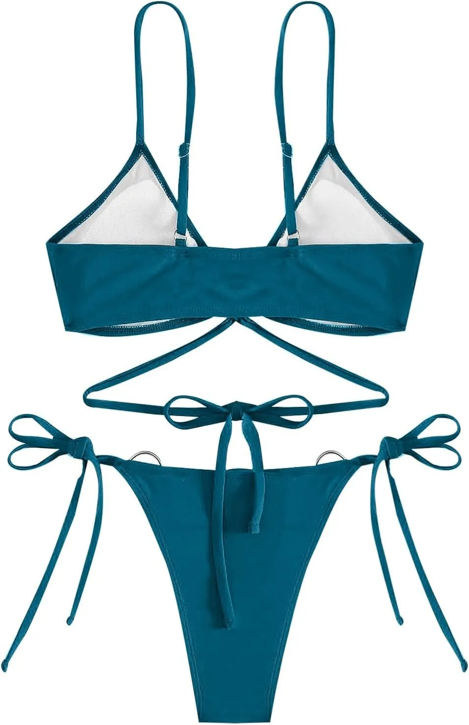 Cheeky Bikini Sets for Women Adjustable String & Lace-Up Ties High Cut Swimwear for Beach/Resort​/Vacation