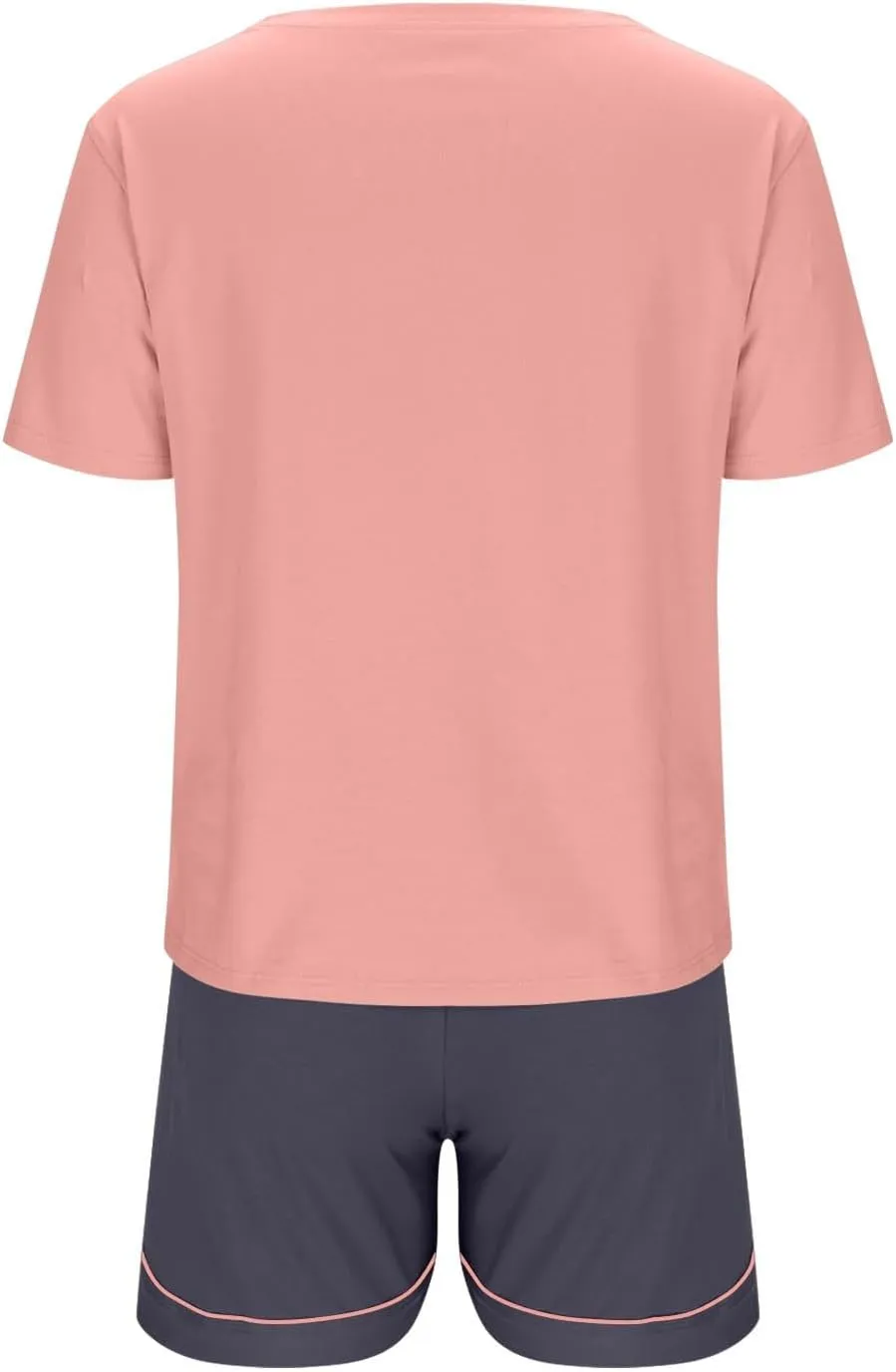 Cotton Pajama Sets for Women 2 Piece Soft Loungewear Built-in Bra Short Sleeve Crop Tops and Shorts Sleepwear Outfit