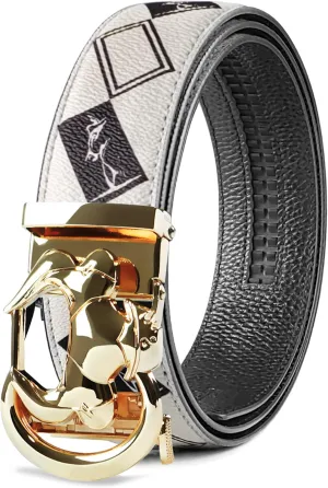 Cowboy Belt for Men Leather Ratchet Dress Belts for Men Adjustable Belt