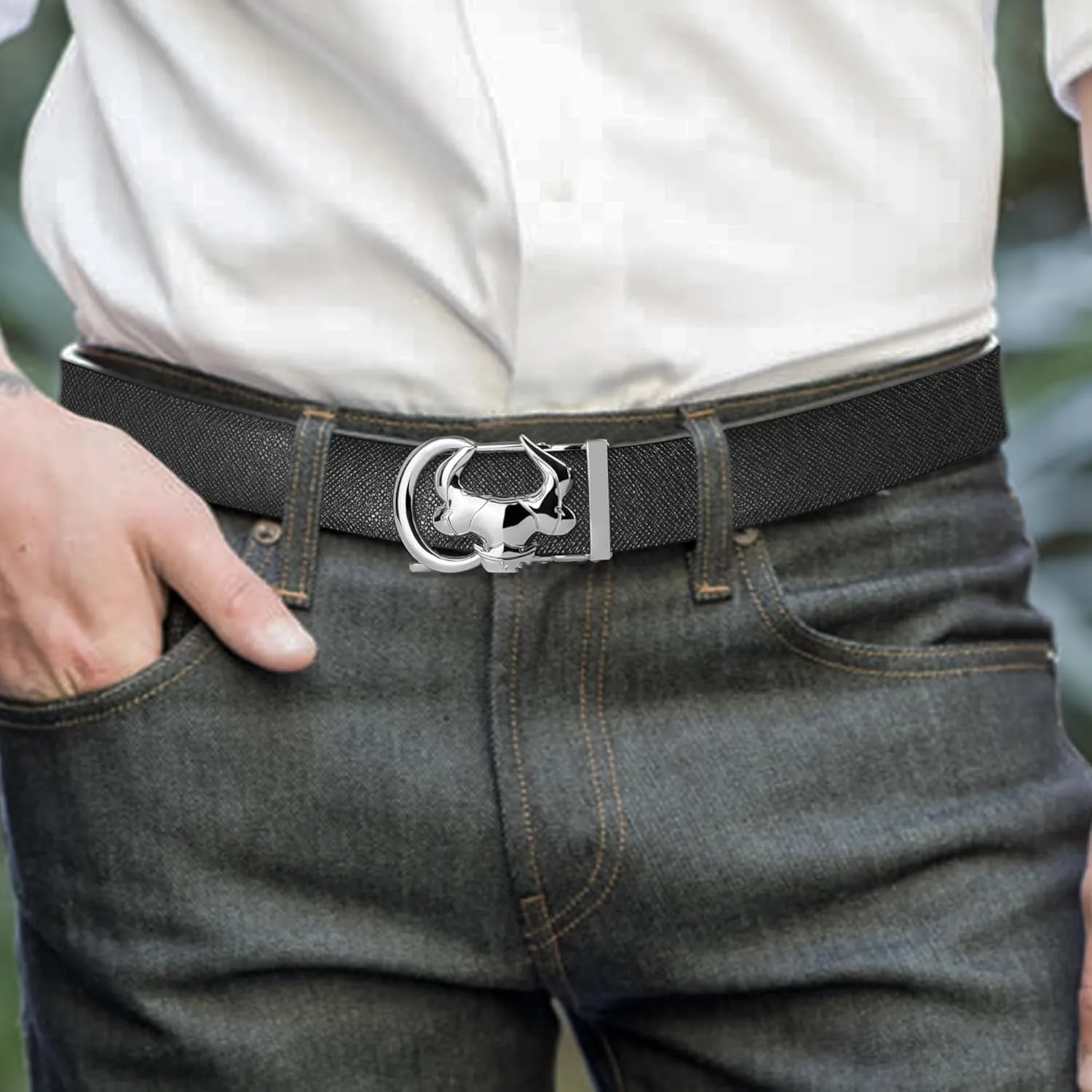 Cowboy Belts for Men Belts Leather Ratchet Dress Belts for Men Belts for Jeans