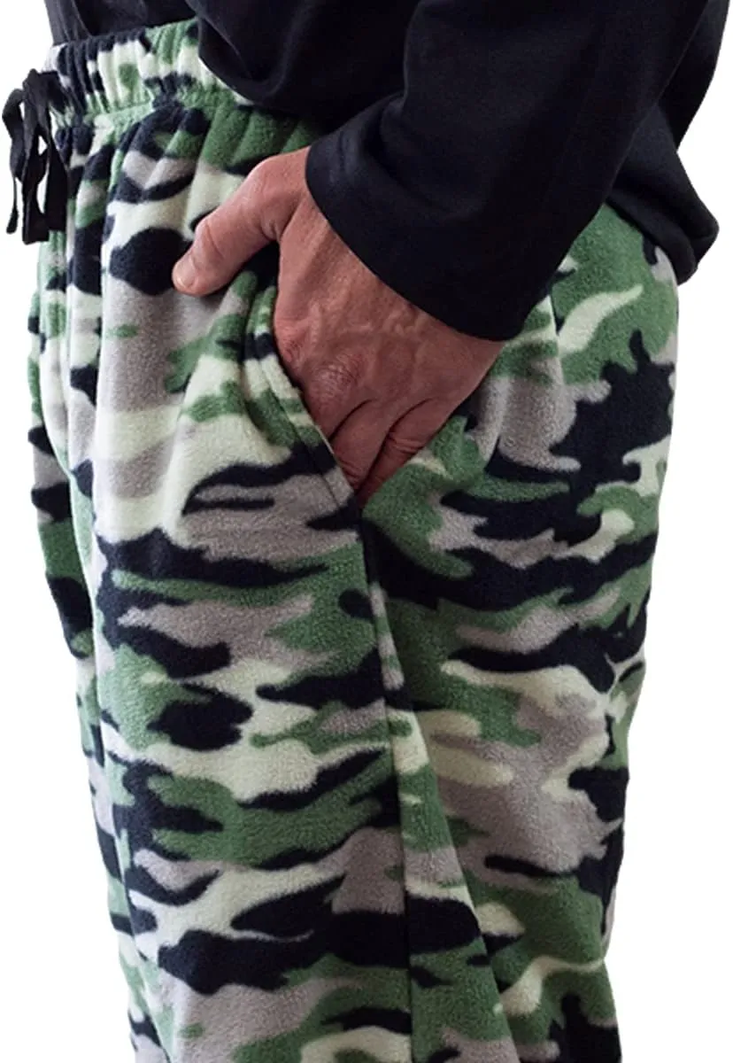 DG Hill 1Pack or 3Pack Mens PJ Pajama Pants Bottoms Fleece Lounge Pants Sleepwear Plaid PJs with Pockets Microfleece
