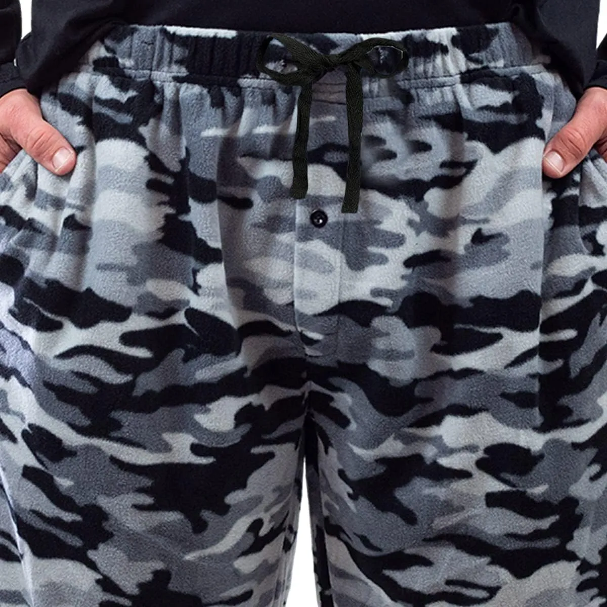 DG Hill 1Pack or 3Pack Mens PJ Pajama Pants Bottoms Fleece Lounge Pants Sleepwear Plaid PJs with Pockets Microfleece