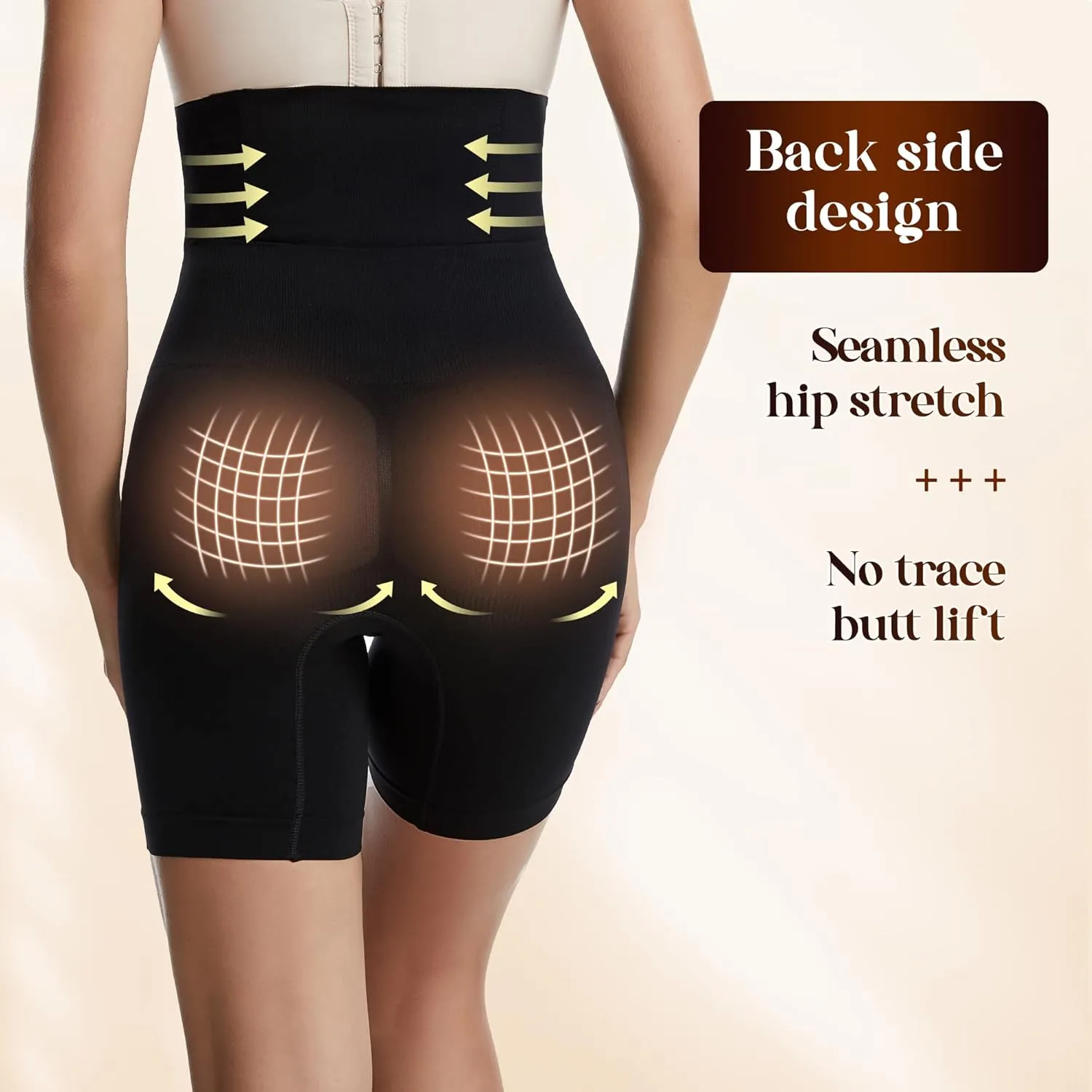 DREAM SLIM Tummy Control Shapewear Shorts for Women High Waisted Body Shaper Panties Slip Shorts Under Dresses Thigh Slimmer