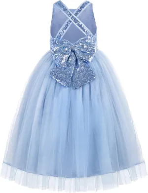 ekidsbridal Crossed Straps A-Line Flower Girl Dresses Halter Dress Junior Bridesmaid Dress Formal Dresses