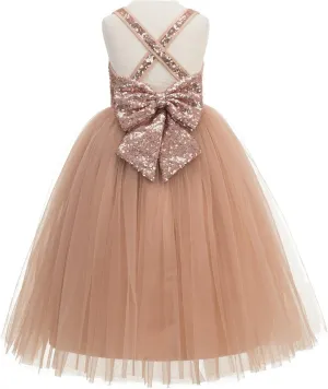 ekidsbridal Crossed Straps A-Line Flower Girl Dresses Halter Dress Junior Bridesmaid Dress Formal Dresses