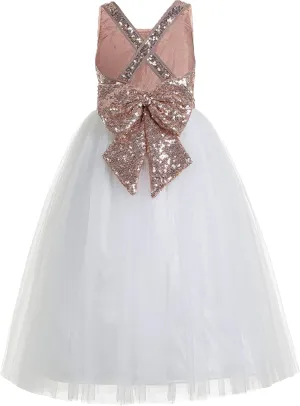 ekidsbridal Crossed Straps A-Line Flower Girl Dresses Halter Dress Junior Bridesmaid Dress Formal Dresses