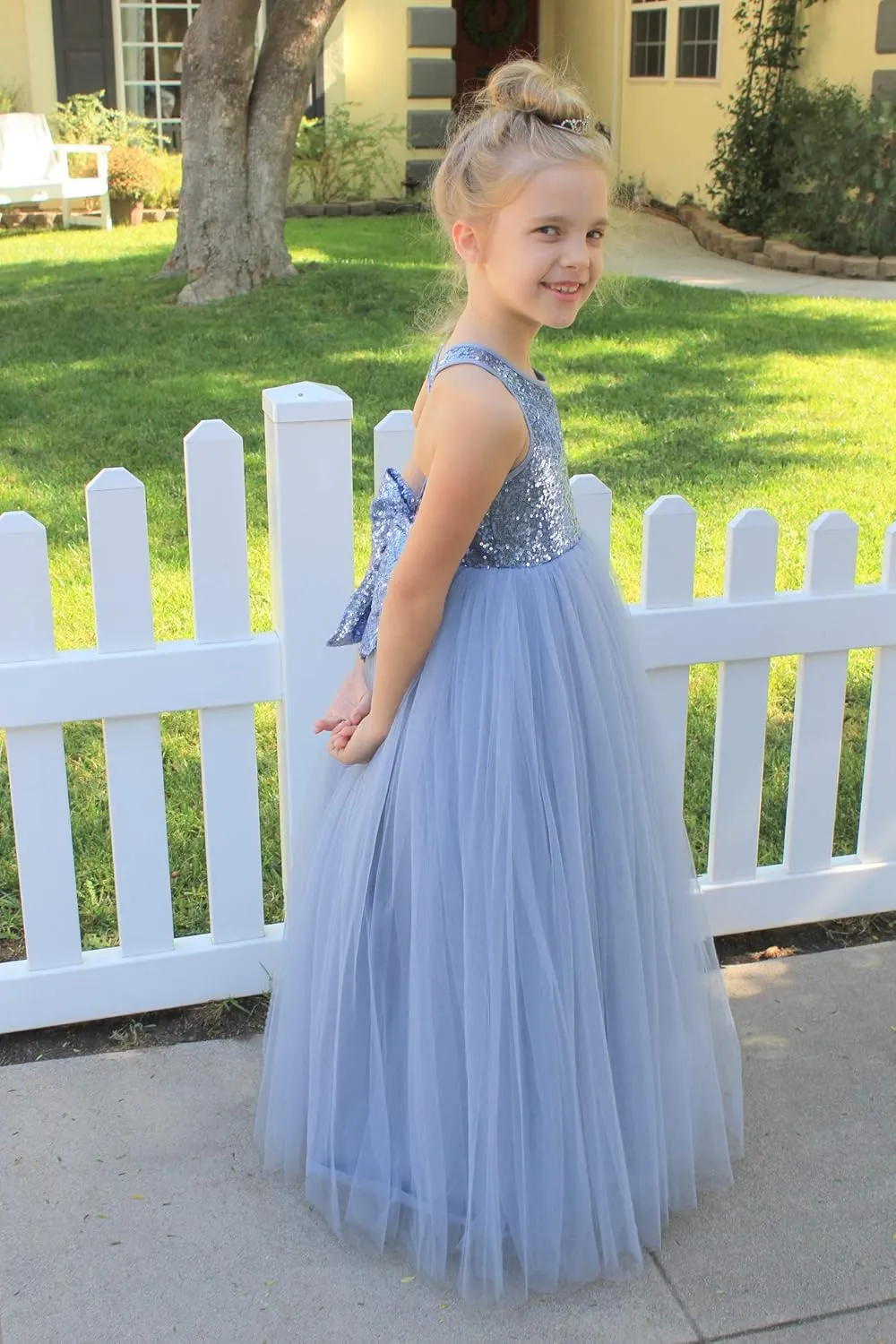 ekidsbridal Crossed Straps A-Line Flower Girl Dresses Halter Dress Junior Bridesmaid Dress Formal Dresses