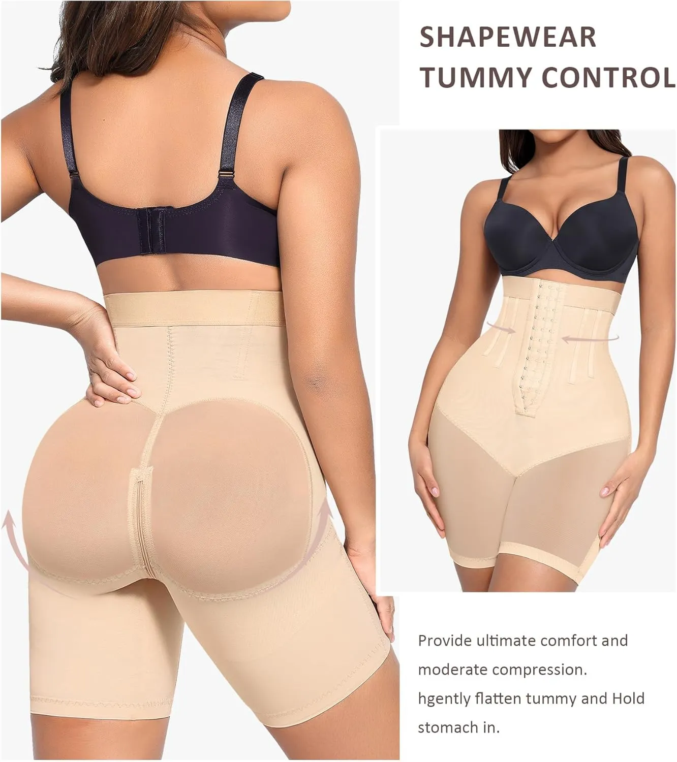 FeelinGirl Shapewear Tummy Control Body Shaper Shorts Butt Lifting Panties Thigh Slimmer