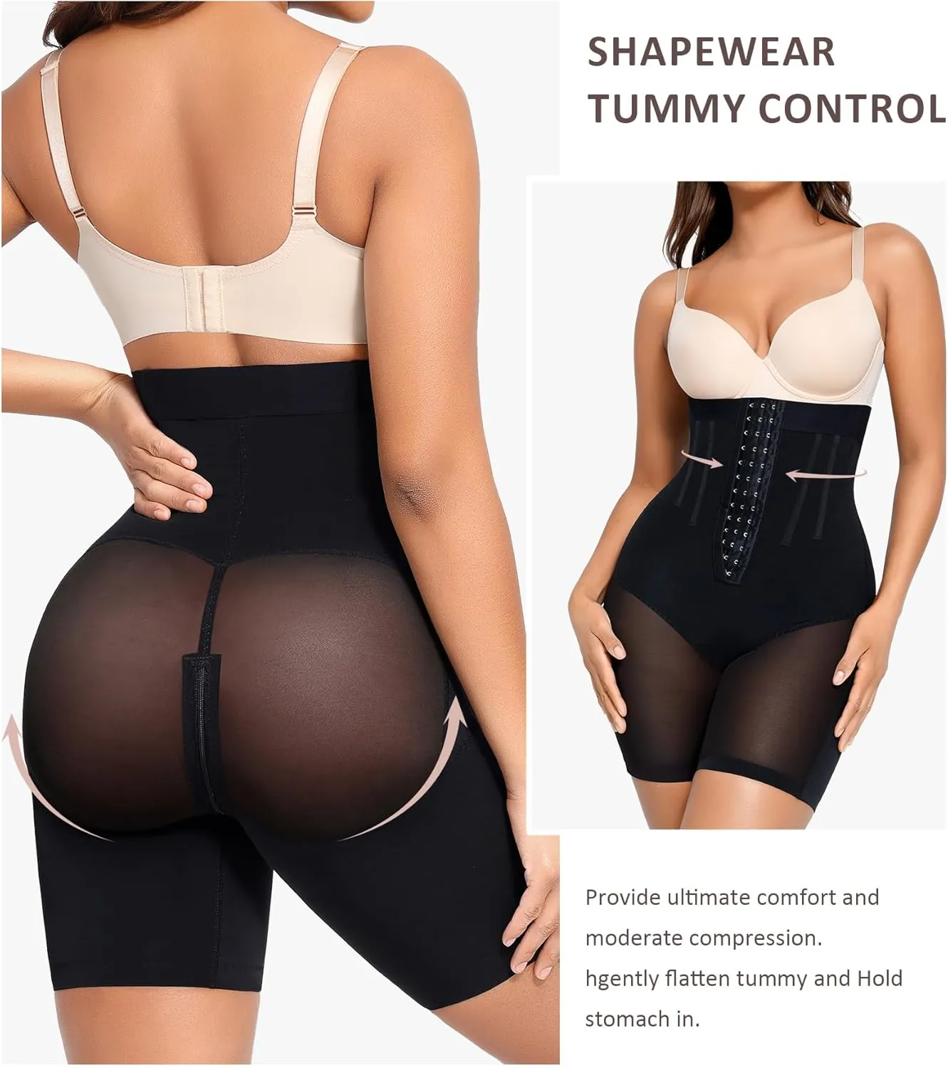 FeelinGirl Shapewear Tummy Control Body Shaper Shorts Butt Lifting Panties Thigh Slimmer