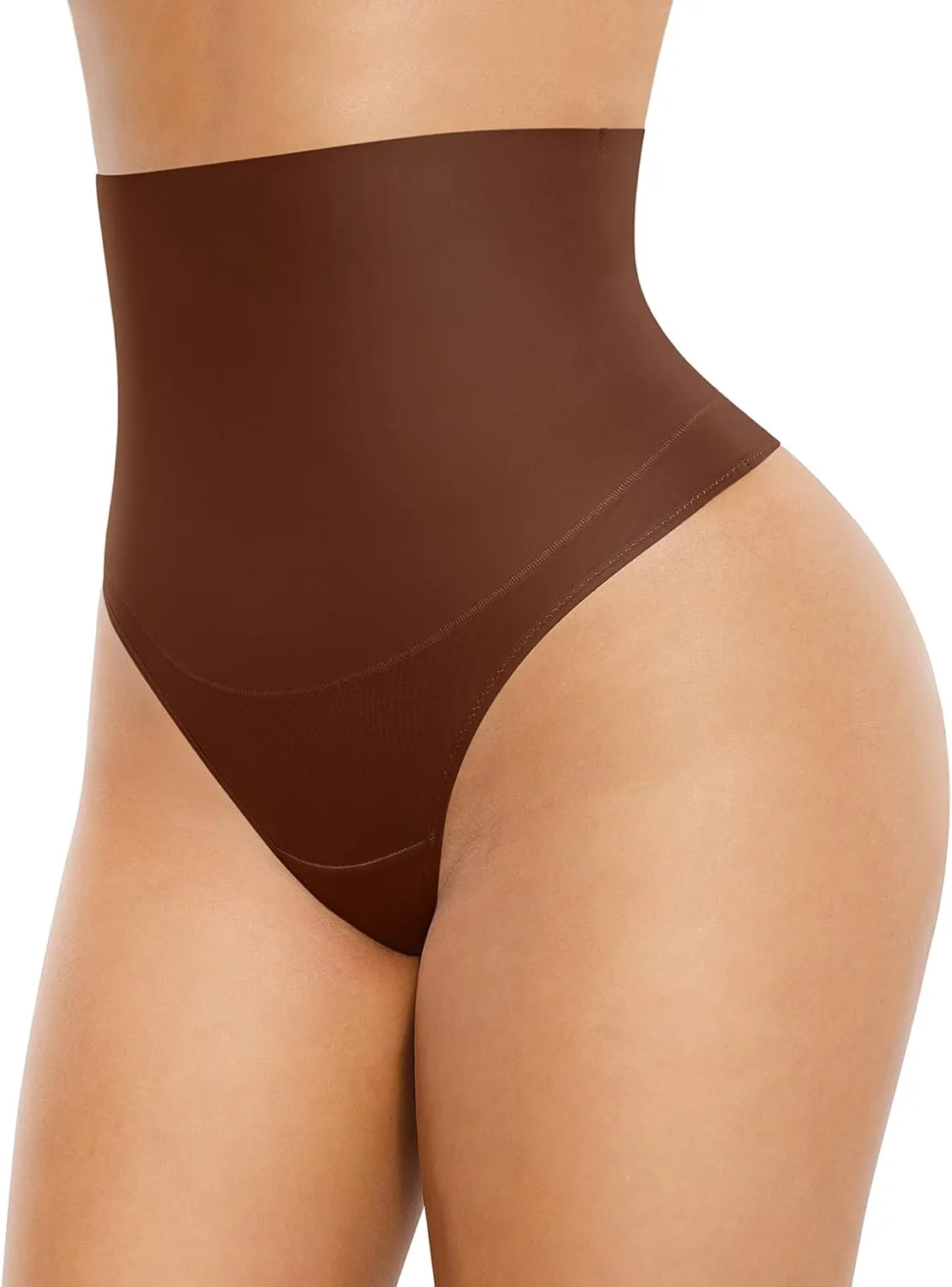 FeelinGirl Thong Shapewear for Women Tummy Control Mid Waisted Body Shaper Underwear Seamless Body Shaper Panties