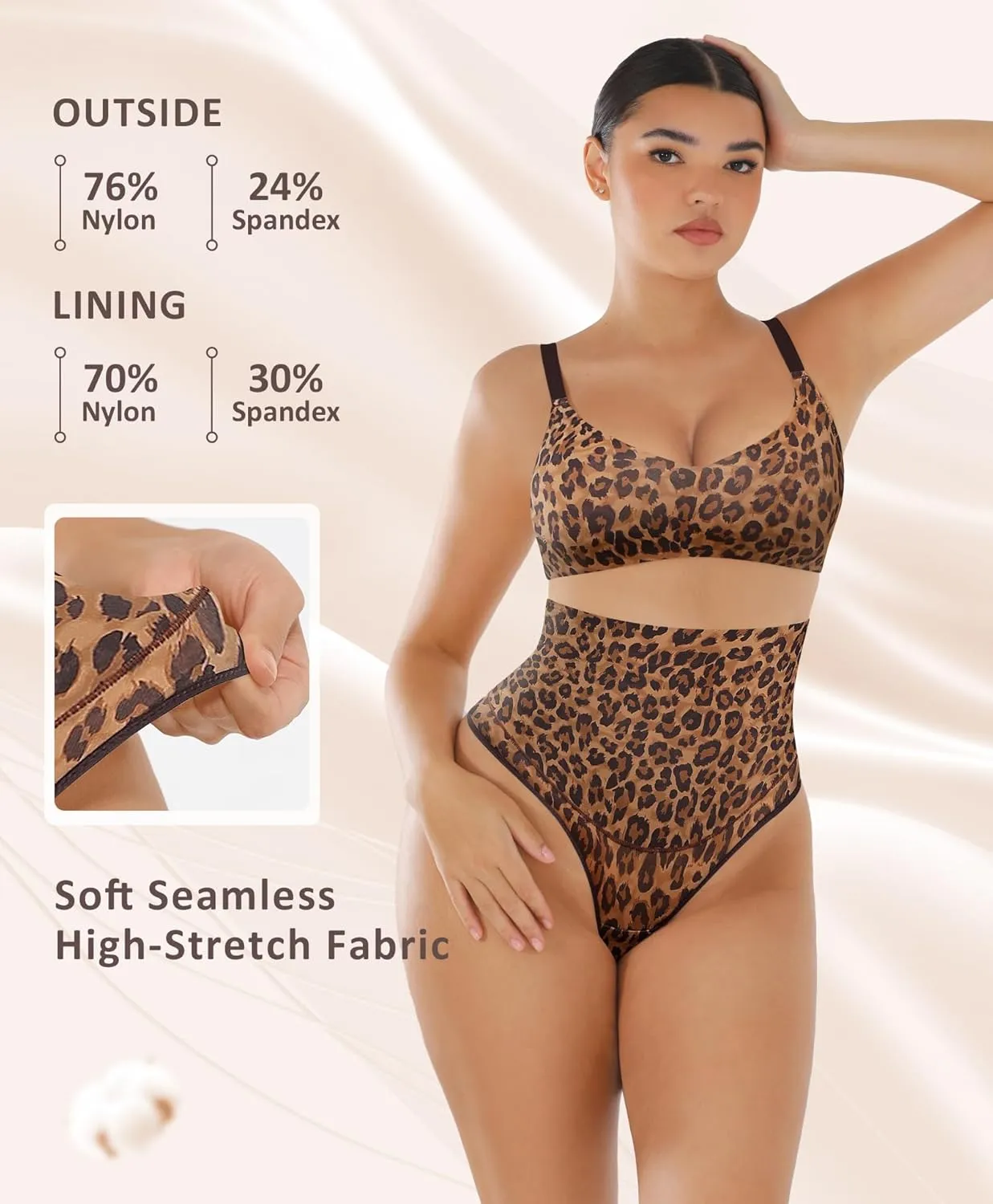 FeelinGirl Thong Shapewear for Women Tummy Control Mid Waisted Body Shaper Underwear Seamless Body Shaper Panties