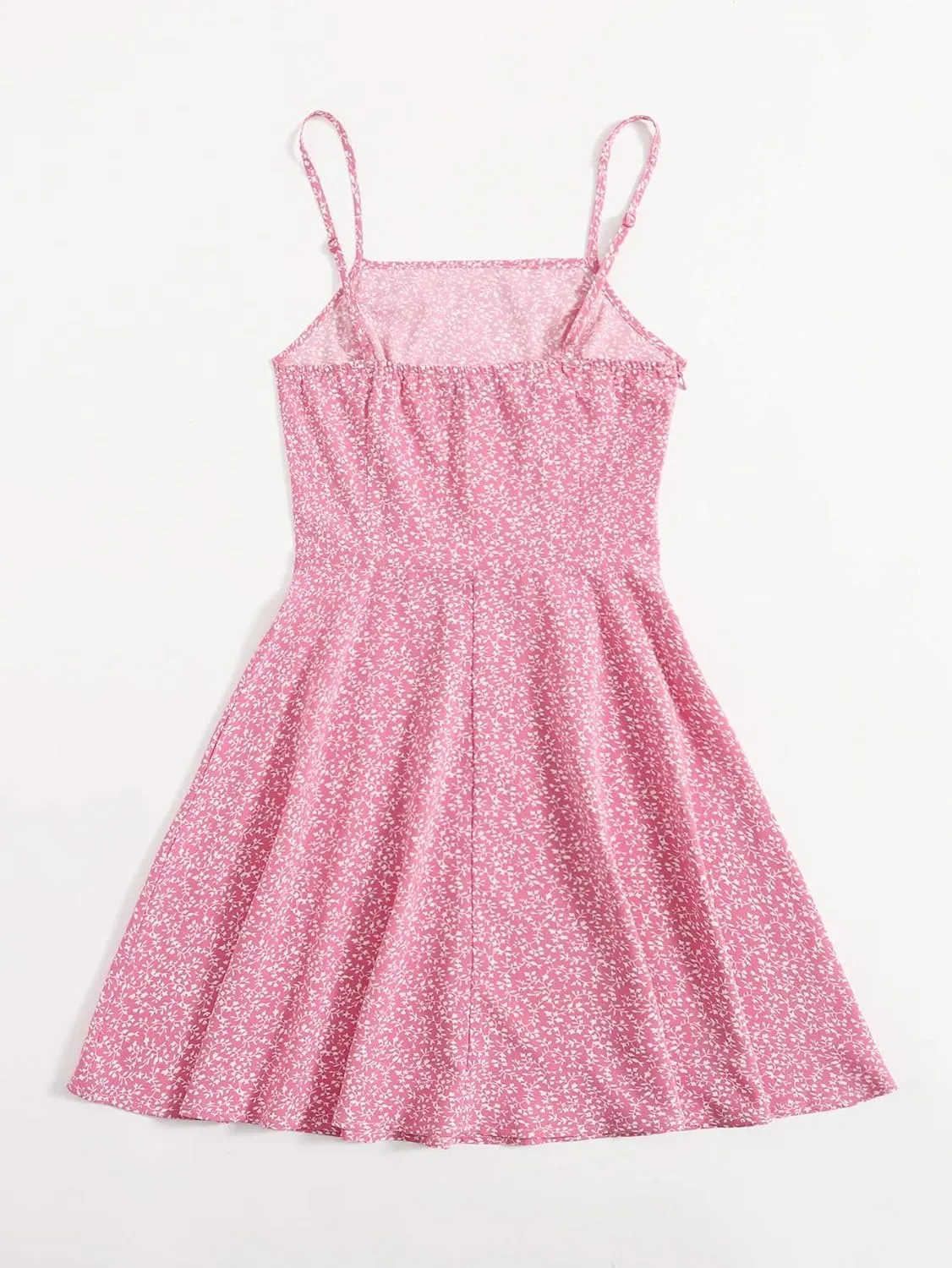 Floerns Women's Ditsy Floral High Waist Cami Short A Line Dress