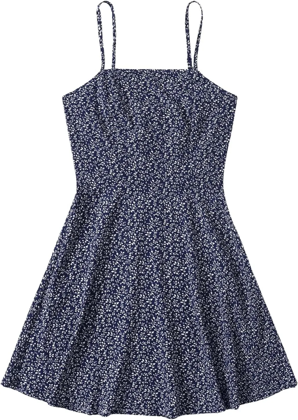 Floerns Women's Ditsy Floral High Waist Cami Short A Line Dress