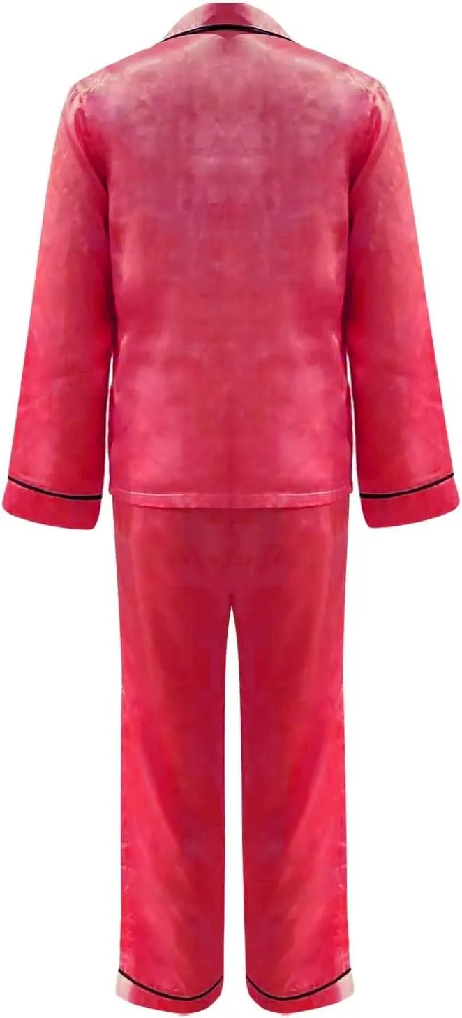 Gifts For Sets 2 Leopard Stripe Fashion Simple Daily Vacation Satin Breathable Gift Lapel Pajamas For Women Set