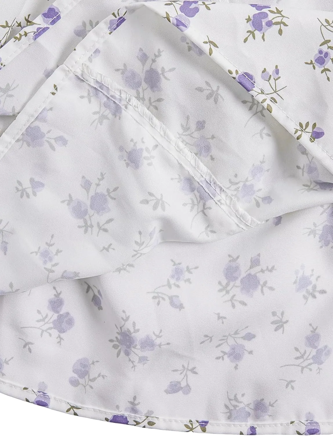 Girl's Floral Summer Dress - Ruffle, Shirred High Waist, Sweetheart Neckline, A Line Spring Dress