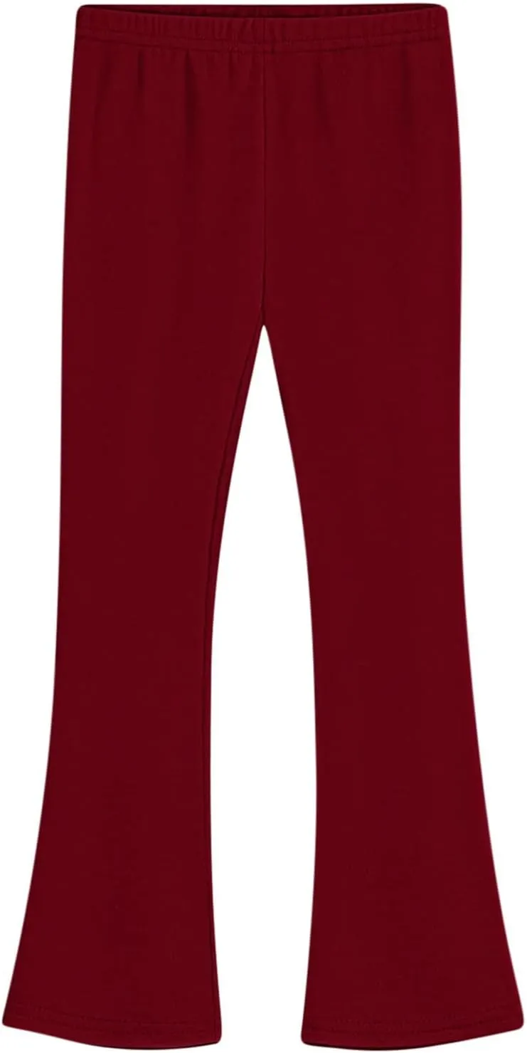 Girls Leggings Casual High Waisted Flare Pants Kids Stretch Workout Yoga Leggings Dance School Uniforms 2-13 Years