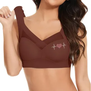 Hatmeo Posture Correcting Bras Hatmeo Bralette Senior Women's Anti Sagging Bra Ice Silk Gathering Brassiere Underwear