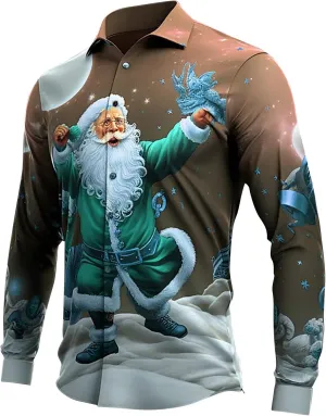 Hawaiian Shirt for Men Big and Tall Long Sleeve Big and Tall Floral Shirt Button Down Shirt Winter Fashion 2024 Tops