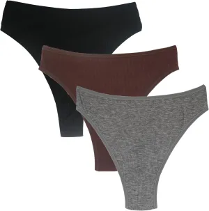 High Waisted Cotton Thongs Underwear For Women Breathable Sport Athletics Panties High Rise Plus Size Multipack