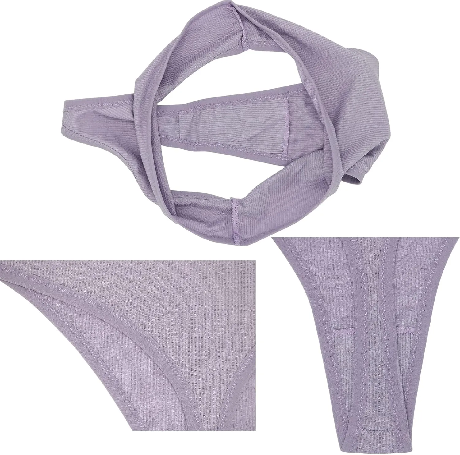 High Waisted Cotton Thongs Underwear For Women Breathable Sport Athletics Panties High Rise Plus Size Multipack