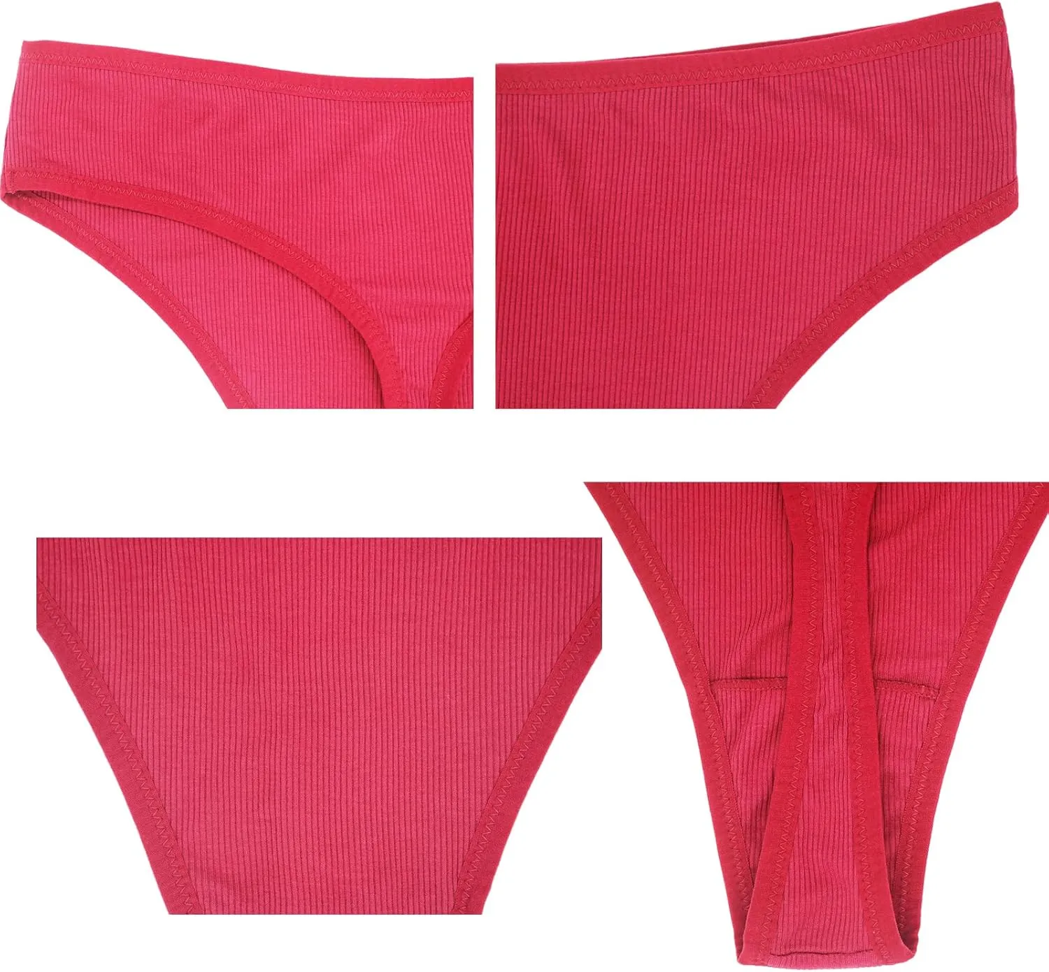 High Waisted Cotton Thongs Underwear For Women Breathable Sport Athletics Panties High Rise Plus Size Multipack