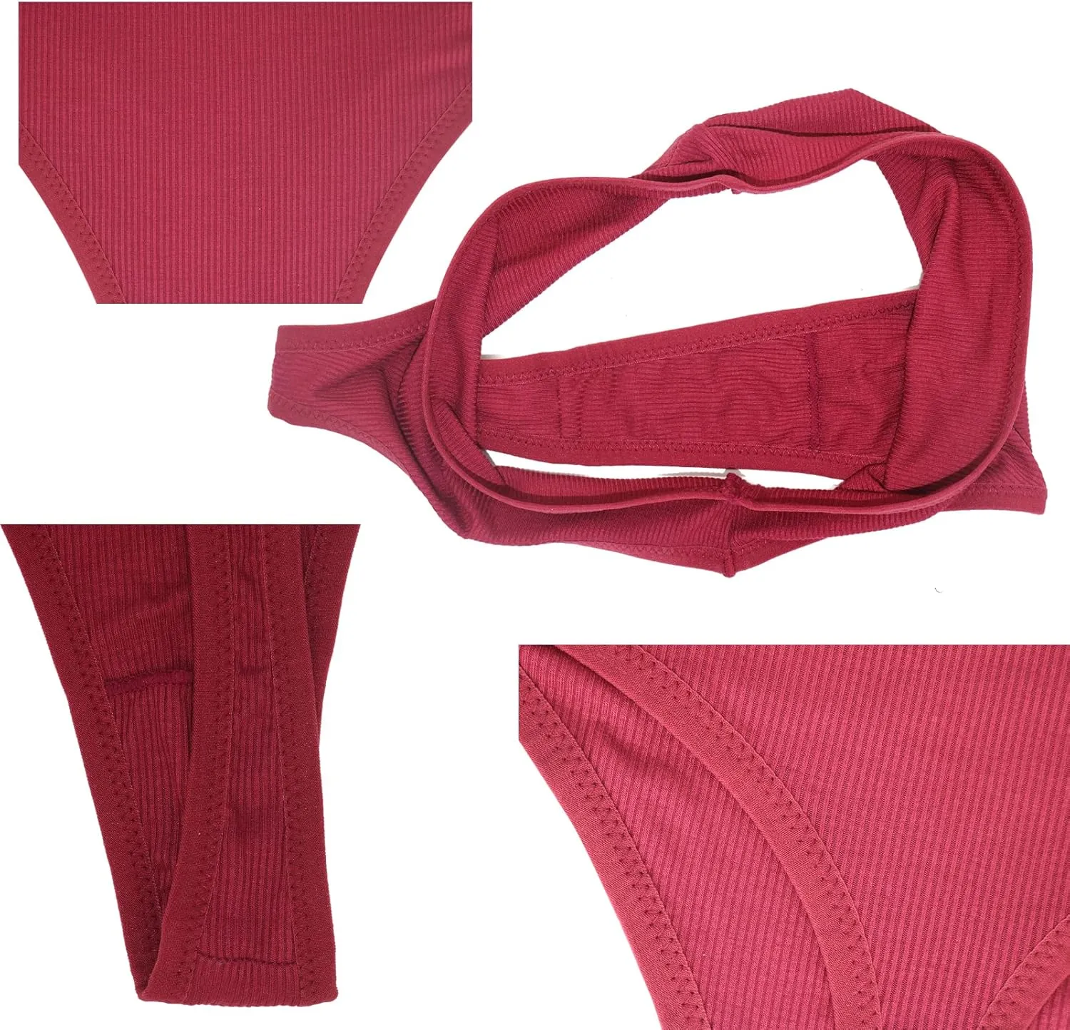 High Waisted Cotton Thongs Underwear For Women Breathable Sport Athletics Panties High Rise Plus Size Multipack