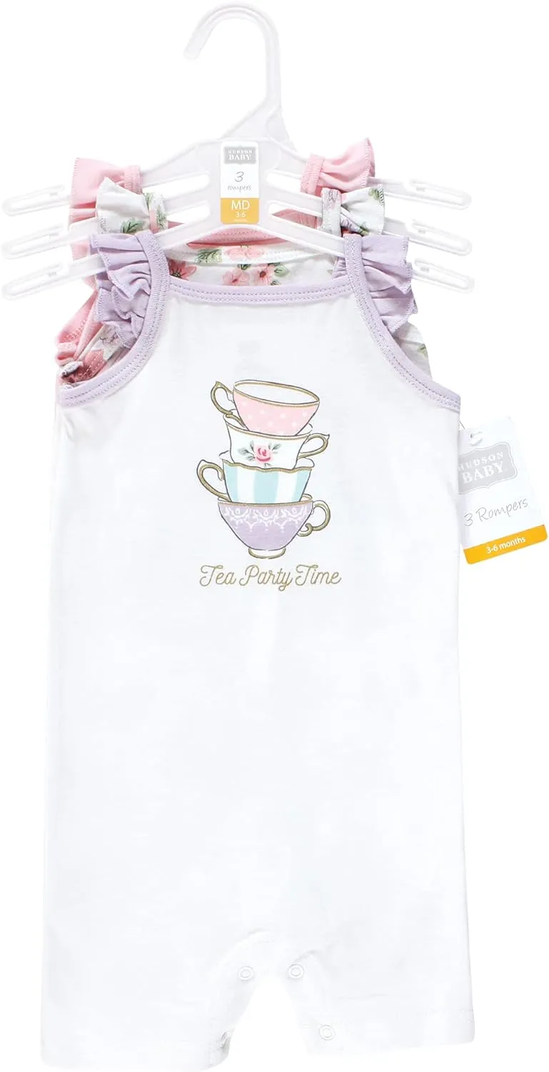 Hudson Baby Unisex Cotton Rompers
