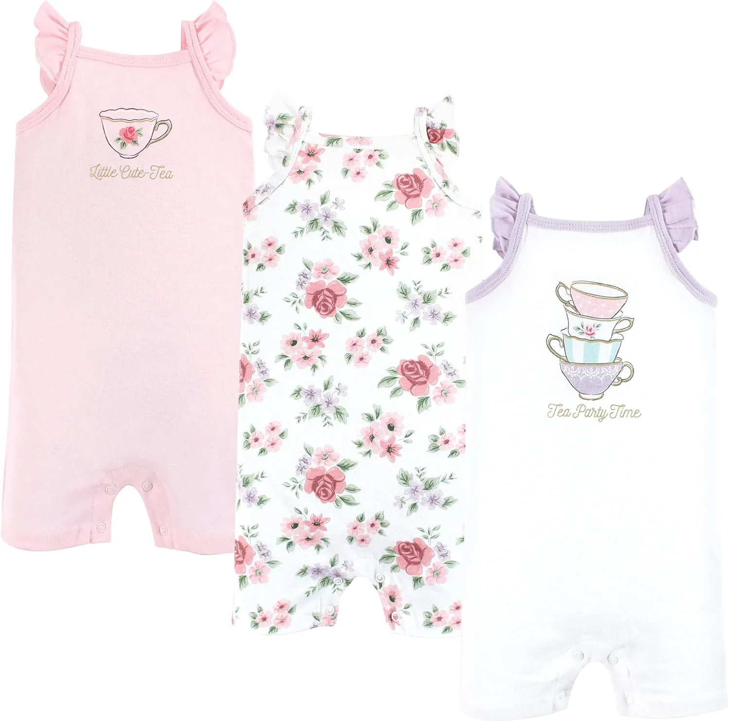 Hudson Baby Unisex Cotton Rompers