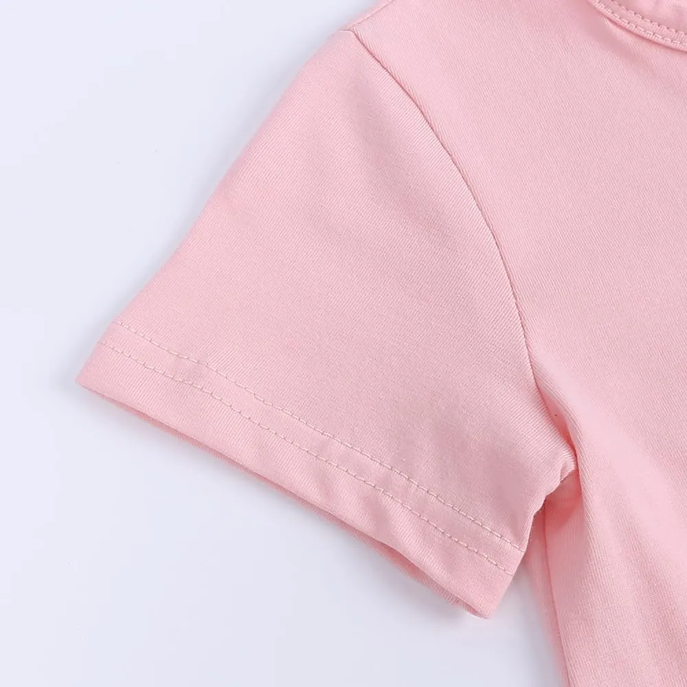 JunNeng Baby Boy Girl 2Pcs Rompers Short Sleeve Sleeper Infant Cotton 2-way Zippers Comfy Summer Jumpsuit