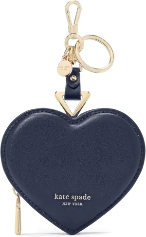 kate spade new york LIV Smooth Leather Heart Coin Purse, Parisian Navy